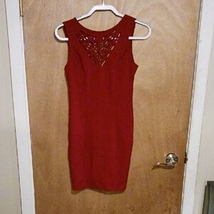 Forever 21 Red Cutout Mini Dress